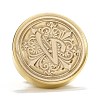 Brass Retro Initials Wax Sealing Stamp AJEW-F045-D22-4