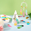 20Pcs 10 Colors Two Tone Frosted Acrylic Pendants FACR-TA0001-07-7
