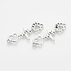 Tibetan Style Alloy Connectors Charms TIBE-N003-10AS-NF-1