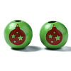 Painted Natural Wood European Beads WOOD-S057-041A-2