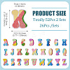 52Pcs 2 Sets Letter A~Z Embroider Thread Cloth on/Sew On Patches PATC-TA0001-40-4
