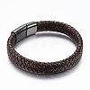 PU Leather Cord Bracelets BJEW-F288-05B-1