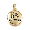 Brass with Black Enamel Pendants X-KK-CBAA632-35G-1
