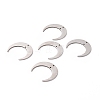 201 Stainless Steel 2-Loop Link Charms STAS-N090-LA039-P-4