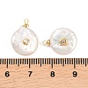 Brass Micro Pave Cubic Zirconia with Natural Pearl Pendants KK-Z146-07C-01-3