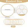 10Pcs Iron Ring for DIY Woven Net/Web with Feather IFIN-SP0001-56A-KCG-2