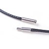 Waxed Polyester Cord Necklace Making MAK-I011-05-C-3