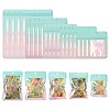 60Pcs 5 Styles Rectangle Glitter Holographic PVC Resealable Packaging Bags ABAG-FS0001-14B-1