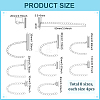 32Pcs 8 Style Brass End with Chain FIND-PH01480-2