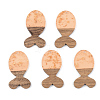 Transparent Resin & Walnut Wood Pendants RESI-S389-053A-B04-1