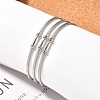 Tarnish Resistant Fashion 304 Stainless Steel Cuff Bangles Torque Bangles BJEW-H473-01P-8