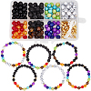 SUNNYCLUE DIY DIY Natural & Synthetic Mixed Gemstone Round Beaded Stretch Bracelet Making Kit DIY-SC0024-65-1