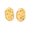 Oval 304 Stainless Steel Ear Studs EJEW-L290-003G-1