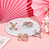 4Pcs 4 Styles Zinc Alloy Rhinestone Scarf Clips AJEW-DR0002-42-3