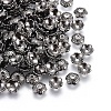 6-Petal Tibetan Style Alloy Flower Bead Caps LS-TIBE-S220-B-RS-2