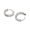 316 Surgical Stainless Steel Pave Clear Cubic Zirconia Hoop Earrings Women EJEW-A109-01B-P-2