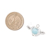 10Pcs Cat Eye with Alloy Pendants PALLOY-JF04278-3