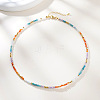 Bohemian Style Natural Gemstone Beaded Necklace for Women TF6950-1