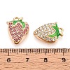 Alloy Rhinestone and Enamel Pendants PALLOY-T092-42G-3