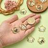 20Pcs 2 Colors Alloy Enamel Pendants ENAM-CJ0004-20-4