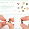 Flat Round 304 Stainless Steel Stud Earring Settings STAS-UN0060-74D-G-5