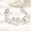25MM 304 Stainless Steel Hollow Flower Cuff Bangles for Women SA-CBAB767-30P-2
