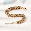 304 Stainless Steel Byzantine Chains Bracelets for Women BJEW-P399-01B-G-3