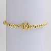 Brass Beaded Stretch Bracelets for Women FS-WG560D0-13-1