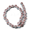 Flat Round Handmade Floral Porcelain Beads PR-CBA03B0-02A-4