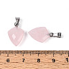 Natural Rose Quartz Pendants G-N349-18P-06-3