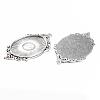 Tibetan Style Alloy Pendant Cabochon Settings TIBEP-R304-016AS-LF-2