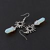 Opalite Bullet with Sun Dangle Earrings EJEW-I276-01P-17-5