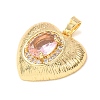 Valentine's Day Brass Micro Pave Cubic Zirconia Pendants CU-H001-02F-G-2