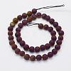 Electroplate Natural Druzy Agate Beads Strands G-G708-6mm-02-2