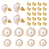 ARRICRAFT 16Pcs 2 Size Brass Stud Earring Findings KK-AR0002-64-1