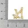 Brass Crystal Rhinestone Letter Links Connector Charms KK-S395-06G-N-3