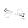 201 Stainless Steel Clip-on Earring Settings STAS-F311-14P-2