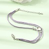 Polyester Multi-Strand Bracelets FB-CBA983F-02P-04-2