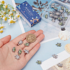 32Pcs 2 Colors Alloy Rhinestone Slide Charms FIND-SC0010-40-3