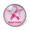 Breast Cancer Awareness Ribbon Glass Brooches JEWB-L019-01L-1