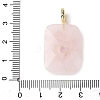 Natural Rose Quartz Faceted Pendants G-B186-01G-06-3