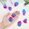 8Pcs Electroplated Raw Rough Natural Quartz Crystal Big Pendants PALLOY-AB00183-4