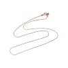 Ion Plating(IP) 304 Stainless Steel Serpentine Chain Necklace for Men Women NJEW-G076-01C-RG-2