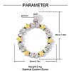 Brass Micro Pave Clear Cubic Zirconia Pendants CU-OY001-75G-2