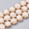 Opaque Solid Color Glass Beads Strands GLAA-N032-01K-1