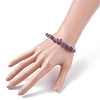 Gemstone Chips & Natural Pearl Stretch Bracelet for Women BJEW-JB07654-3