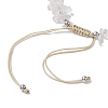 Natural Quartz Crystal Chip Nylon Braided Beaded Bracelet Making AJEW-JB01296-09-3