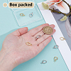 8Pcs 2 Colors Brass Spring Gate Rings KK-BC0015-06-3