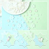 500Pcs 10 Styles ABS Plastic & Acrylic Imitation Pearl Bead Caps OACR-YW0004-12-4