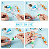 15Pcs 5 Colors Iron Bar Beadable Keychain Clasps AJEW-TA0002-14-5